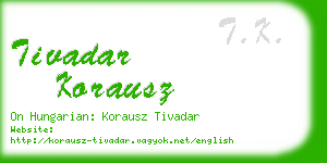 tivadar korausz business card